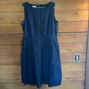 LL Bean Canvas Navy Blue Dress Size 12